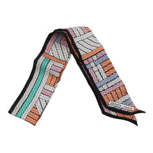 将图像加载到图库查看器中,HERMES Twilly TRESSES H Apricot/Black/Rose Silk100%
