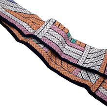 将图像加载到图库查看器中,HERMES Twilly TRESSES H Apricot/Black/Rose Silk100%