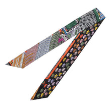Load image into Gallery viewer, HERMES Twilly Pantin City Black/Parme/Multicolor Silk100%