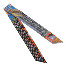 Load image into Gallery viewer, HERMES Twilly Pantin City Black/Parme/Multicolor Silk100%
