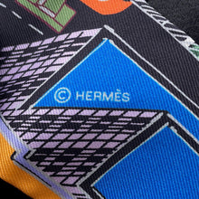 Load image into Gallery viewer, HERMES Twilly Pantin City Black/Parme/Multicolor Silk100%