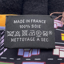 Load image into Gallery viewer, HERMES Twilly Pantin City Black/Parme/Multicolor Silk100%