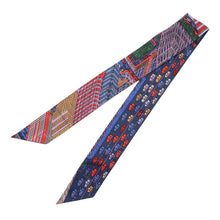 Load image into Gallery viewer, HERMES Twilly Pantin City Blue/Rose/Vert Silk100%