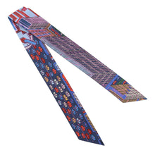 Load image into Gallery viewer, HERMES Twilly Pantin City Blue/Rose/Vert Silk100%