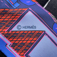 Load image into Gallery viewer, HERMES Twilly Pantin City Blue/Rose/Vert Silk100%
