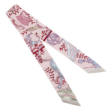 将图像加载到图库查看器中,HERMES Twilly Stirrup Remix Etriers Remix Rose Paille / Bordeaux / Gris PerleH063502S Silk100%