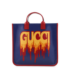 Load image into Gallery viewer, GUCCI Children's Tote Bag Blue/Red/Orange550763 PVC Coated Canvas