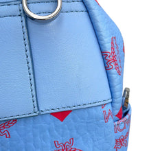 将图像加载到图库查看器中,MCM Visetos Stark Backpack Blue/PinkMMKASVE14H2001 Leather Size Mini