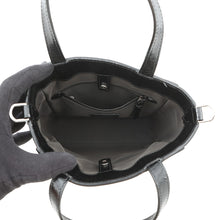 Load image into Gallery viewer, JIMMY CHOO Pegasus Star Embossed 2-Way Bag Black Patent Leather Size Mini