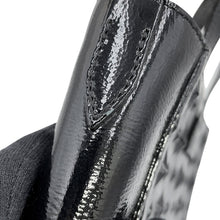 Load image into Gallery viewer, JIMMY CHOO Pegasus Star Embossed 2-Way Bag Black Patent Leather Size Mini