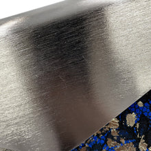 Load image into Gallery viewer, JIMMY CHOO Floral Embroidery Clutch Bag Blue/Silver Canvas