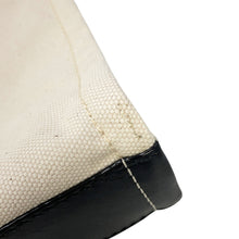 Load image into Gallery viewer, JIMMY CHOO Tote Bag Ivory/Black Canvas Leather