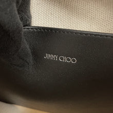 Load image into Gallery viewer, JIMMY CHOO Tote Bag Ivory/Black Canvas Leather