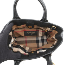 将图像加载到图库查看器中,BURBERRY Fringe Banner Tote 2-Way Bag Black40683431 Leather Size Small