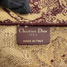 Load image into Gallery viewer, Dior Toile de Jouy Embroidery Book Tote Beige/BurgundyM1286ZTDT_M974 Canvas Size Large