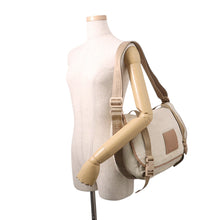 Load image into Gallery viewer, CHANEL Vintage Shoulder Bag Ivory/Beige/Brown Canvas Leather