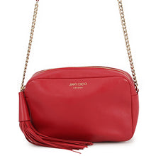 将图像加载到图库查看器中,JIMMY CHOO Atini Shoulder Bag Red Leather