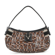 Load image into Gallery viewer, Ferragamo Gancini Handbag Brown21A507 PVC Leather