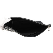 Load image into Gallery viewer, JIMMY CHOO Derek Starr Studded business bag Navy/Black Denim suede leather