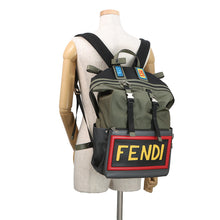Load image into Gallery viewer, FENDI Backpack Khaki/Multicolor7VZ037 SIU Nylon Leather