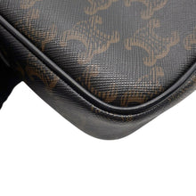 Load image into Gallery viewer, CELINE Triomphe Medium Messenger Bag Black/Brown194502CIM.38NO PVC Leather