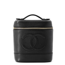 将图像加载到图库查看器中,CHANEL CC Logo vanity bag BlackA01998 Caviar Leather
