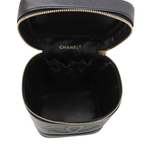 将图像加载到图库查看器中,CHANEL CC Logo vanity bag BlackA01998 Caviar Leather