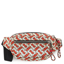 将图像加载到图库查看器中,BURBERRY TB Logo Waist Bag Beige/Ivory/Orange8014471 Nylon