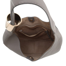 Load image into Gallery viewer, JIMMY CHOO STEVIE NAP One-Shoulder Bag Gray Leather