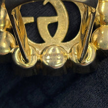 Load image into Gallery viewer, GUCCI Double G Logo Ring Size XS Gold Plated Faux Pearl