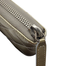 将图像加载到图库查看器中,CHANEL Matelasse Zip Around Long Wallet Champagne GoldA50097 Patent Leather