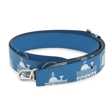 Load image into Gallery viewer, PRADA Marine print 2-way bag Blue/White2VH067 Leather