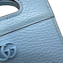将图像加载到图库查看器中,GUCCI Double G Chain wallet Light Blue701074 Leather
