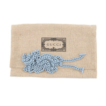 将图像加载到图库查看器中,GUCCI Double G Chain wallet Light Blue701074 Leather