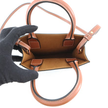 将图像加载到图库查看器中,CELINE Triomphe Mini Vertical Cabas 2WAY Bag Tan194372 PVC Leather