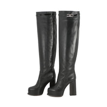 将图像加载到图库查看器中,LOUIS VUITTON Westside Line Long Boots Noir Leather Size 36 1/2
