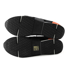 Load image into Gallery viewer, HERMES Starter Sneakers Black Leather Fabric Size 37.5