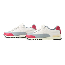 将图像加载到图库查看器中,HERMES Trail Sneakers White/Blue/Pink Leather Size 37.5