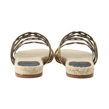 Load image into Gallery viewer, HERMES Ancorne Sandals Gold Leather Size 38