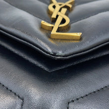 将图像加载到图库查看器中,SAINT LAURENT PARIS Loulou Shoulder Bag Black494699DV7271000 Calf Leather Size Small