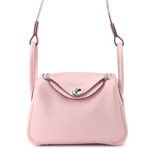 Load image into Gallery viewer, HERMES Lindy Verso Rose Sakura/Grisper Taurillon Clemence Size Mini