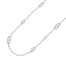 将图像加载到图库查看器中,HERMES Chaine d'Ancre Farandole Necklace Size 80 SV925