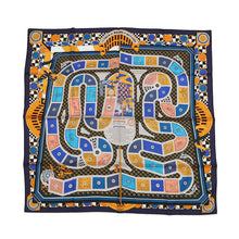 将图像加载到图库查看器中,HERMES Carre Le Tour Du Monde En 63 Cases (63-square world tour) Size 90 Marine/Orange/Multicolor Silk100%