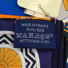 将图像加载到图库查看器中,HERMES Carre Le Tour Du Monde En 63 Cases (63-square world tour) Size 90 Marine/Orange/Multicolor Silk100%