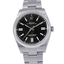将图像加载到图库查看器中,ROLEX Oyster Perpetual W41mm Stainless Steel Black Dial124300