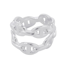 Load image into Gallery viewer, HERMES Chaine d'Ancre Double Row Ring Size 52/#12 SV925