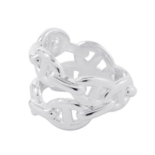 Load image into Gallery viewer, HERMES Chaine d'Ancre Double Row Ring Size 52/#12 SV925