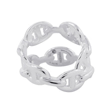 Load image into Gallery viewer, HERMES Chaine d'Ancre Double Row Ring Size 52/#12 SV925