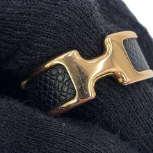 Load image into Gallery viewer, HERMES Orump Ring Size M Black Epsom Metal