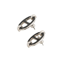Load image into Gallery viewer, HERMES Mini Maillon Black Enamel Metal